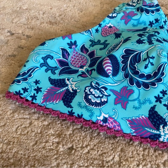 Nanette Lepore NWT Wireless Halter Neck Bikini Top Paisley Blue Purple: 14 - Picture 2 of 8